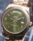 Olive Green Rose Gold Dial with Gold band