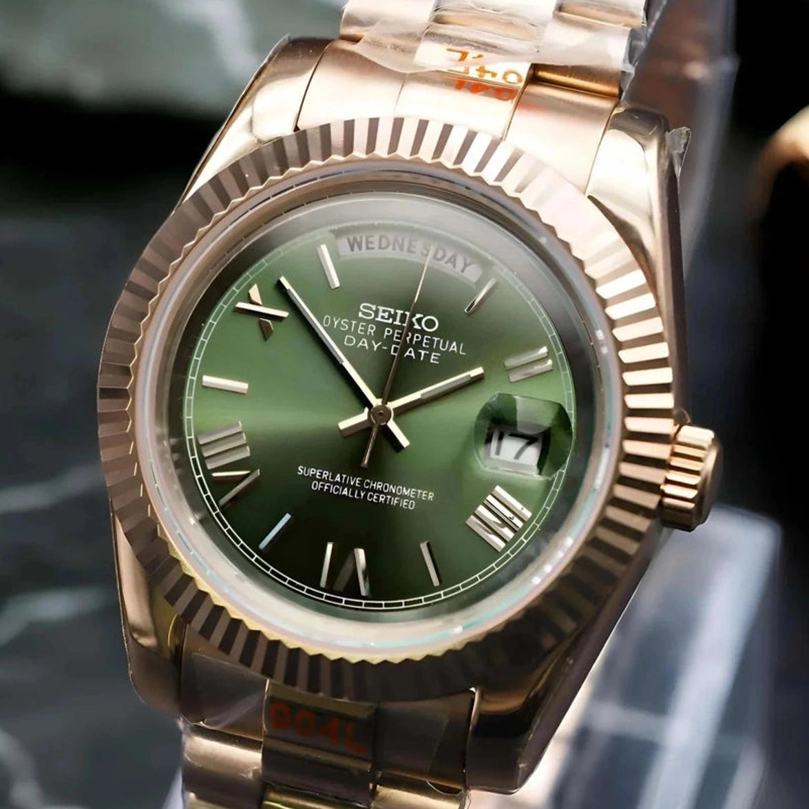 Dark Green dial with gold band
