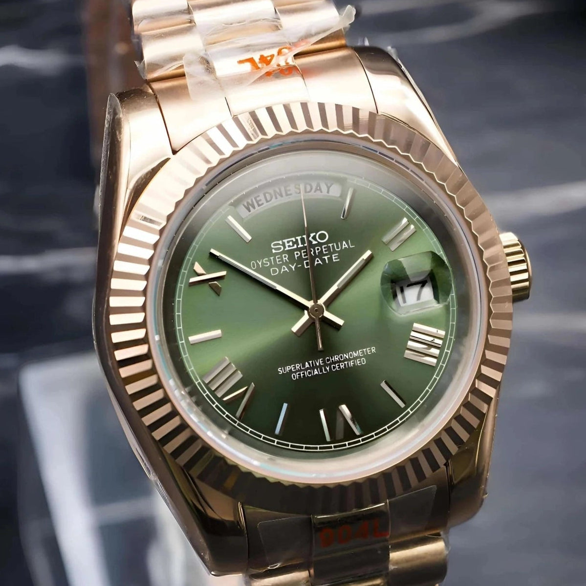 Dark Green dial with gold band