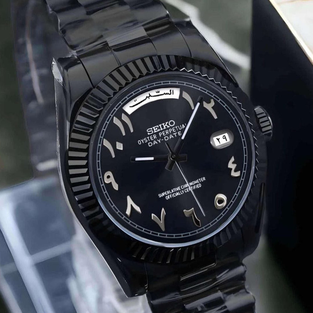 Triple Black arabic dial with black band