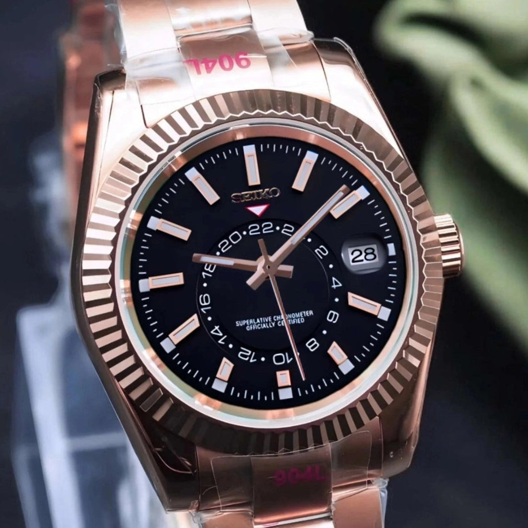 Black Rose Gold Dial with Band