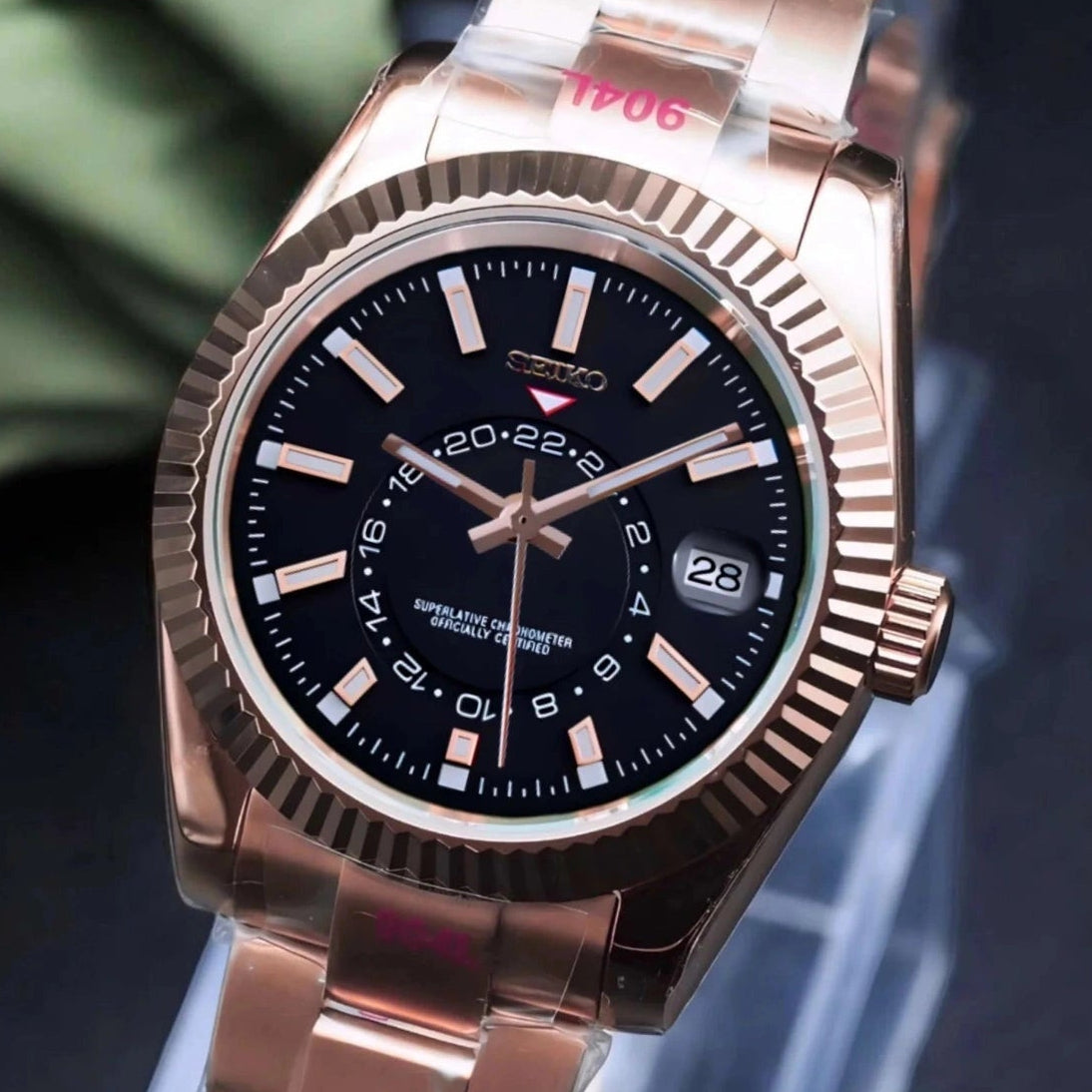 Black Rose Gold Dial with Band