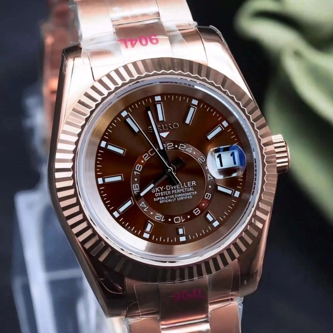 Brown Rose Gold Dial with Band