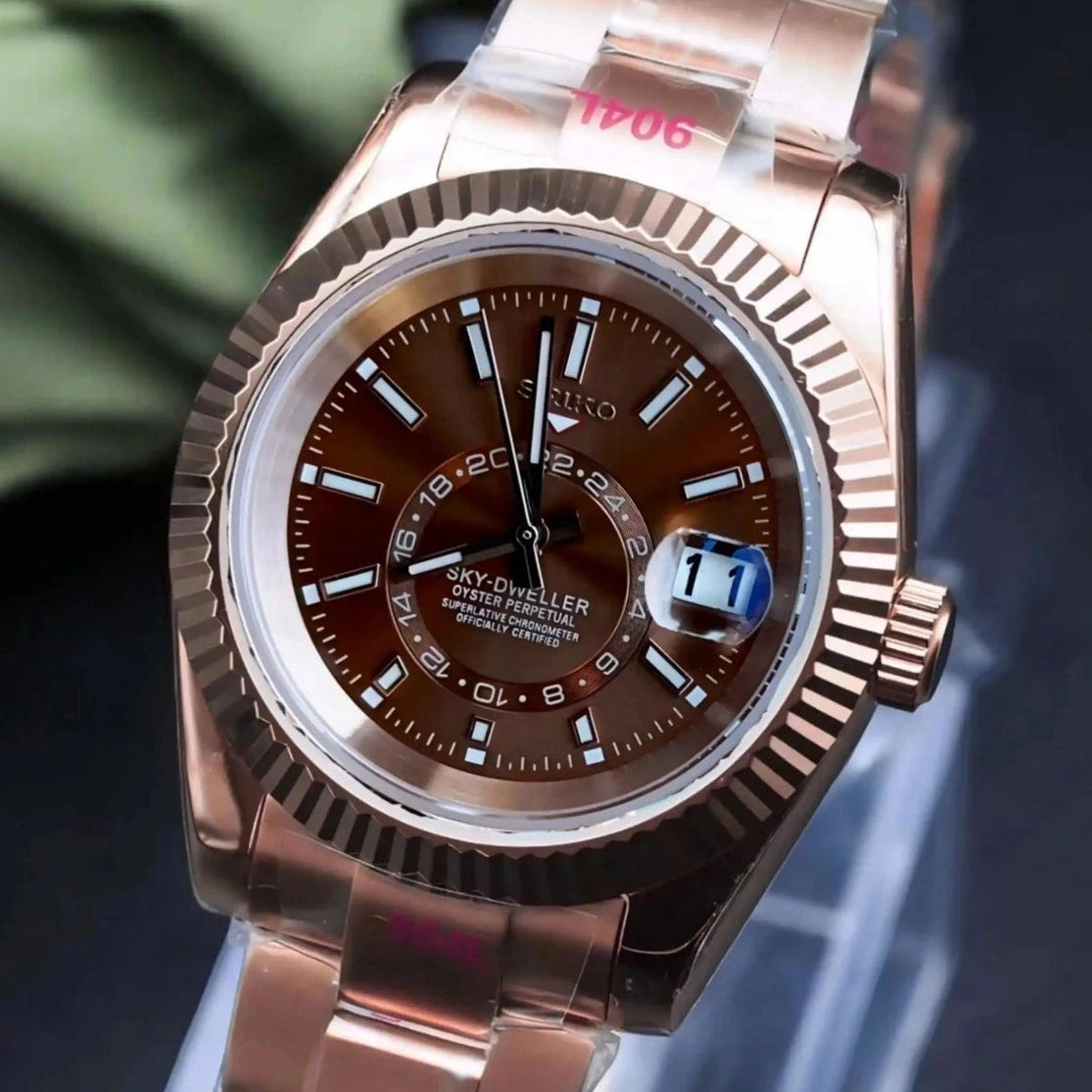 Brown Rose Gold Dial with Band