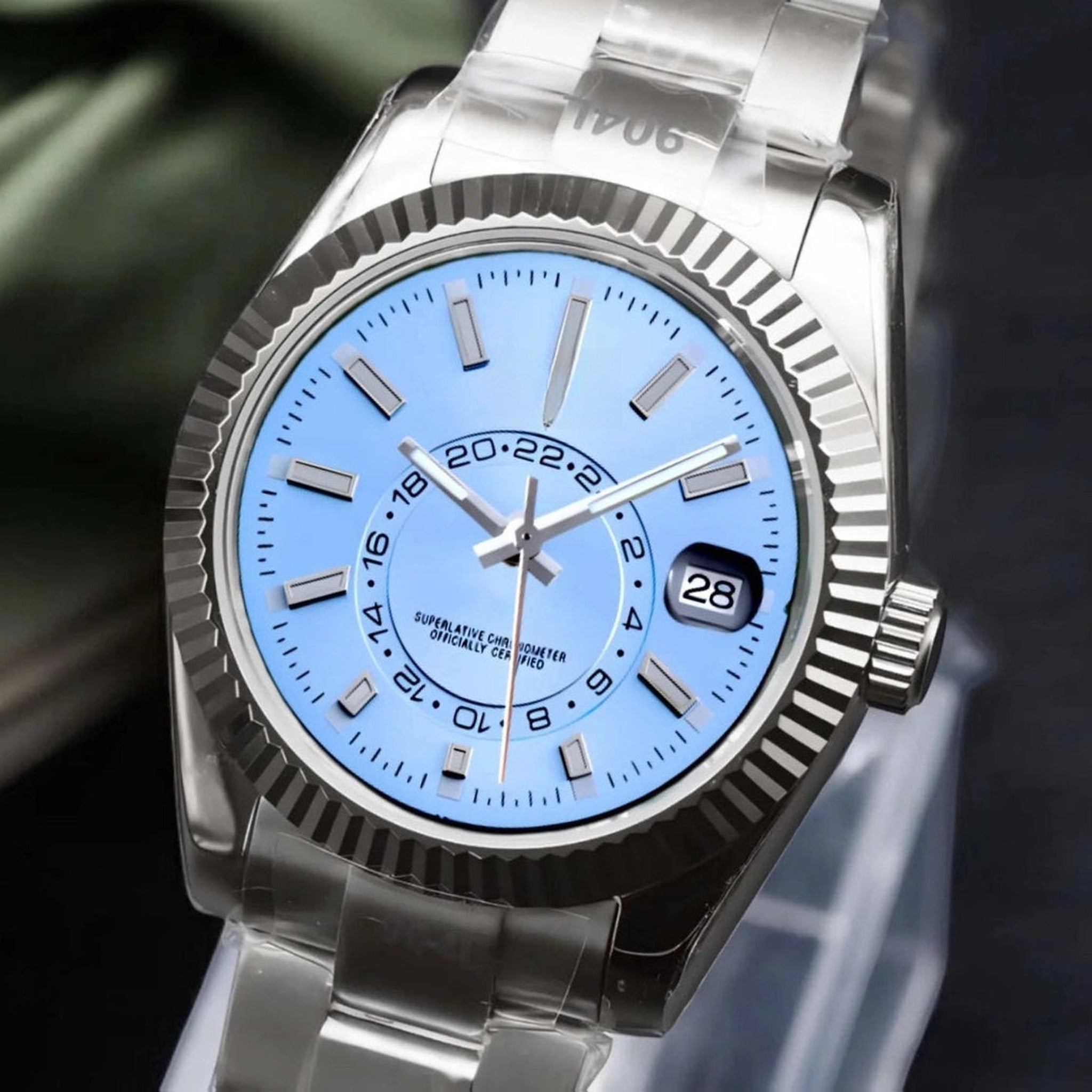 Custom Sky Dweller Watch Mod | Ice Blue | NH35 Automatic | 36mm & 39mm