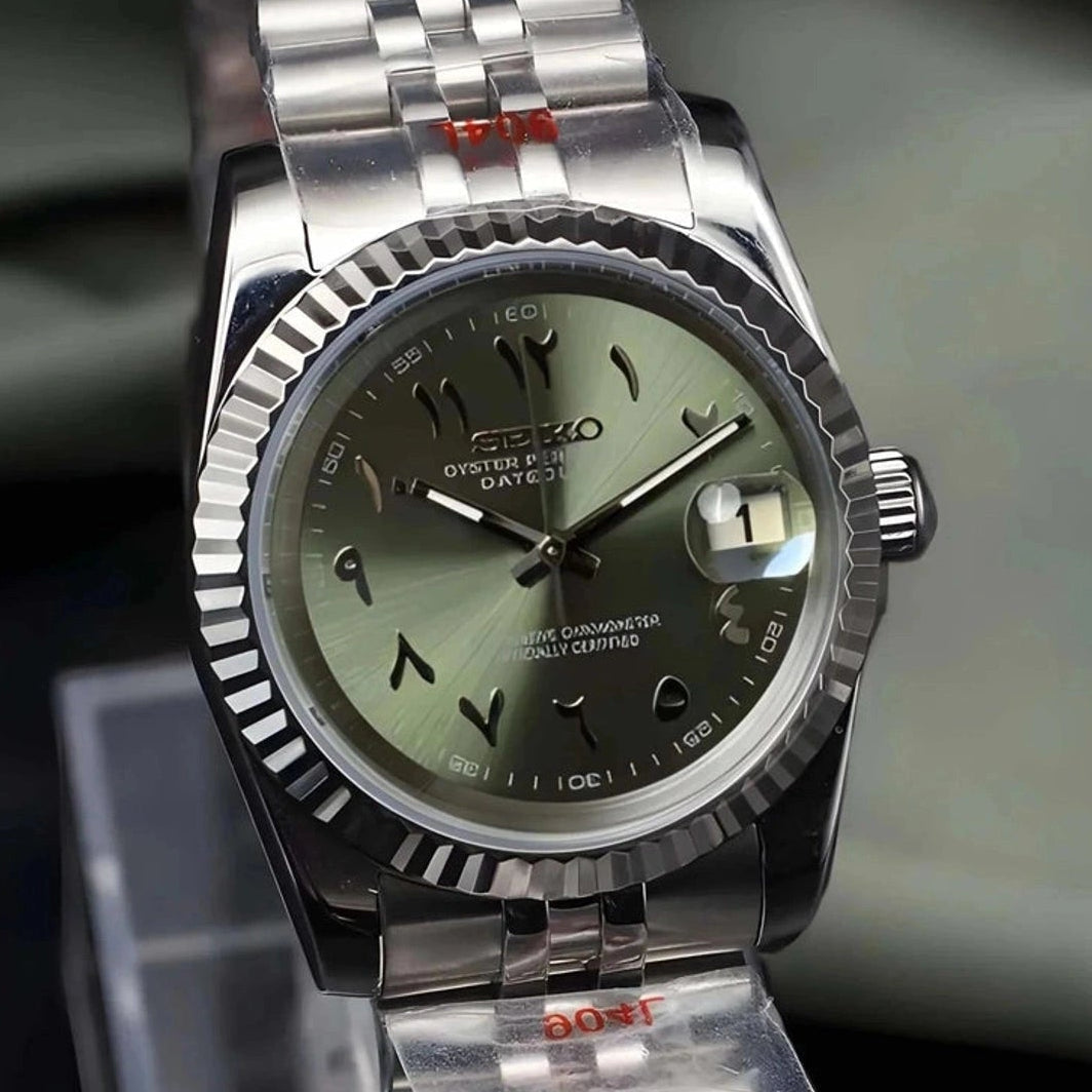 Olive Green Arabic Dial with Band