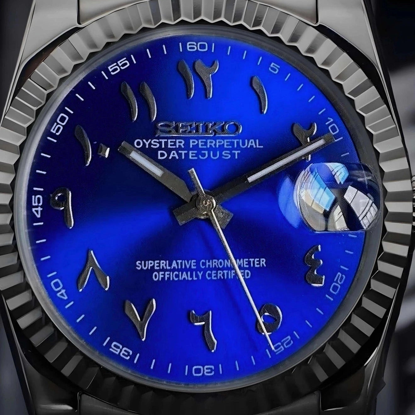 Sunburst Blue Dial with Band