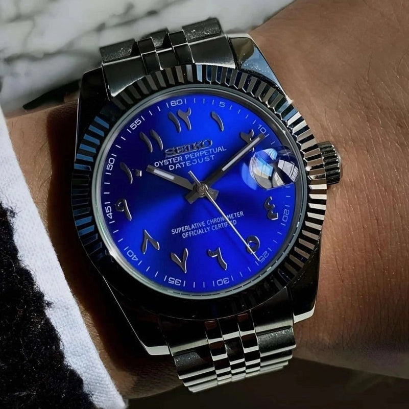 Sunburst Blue Dial with Band