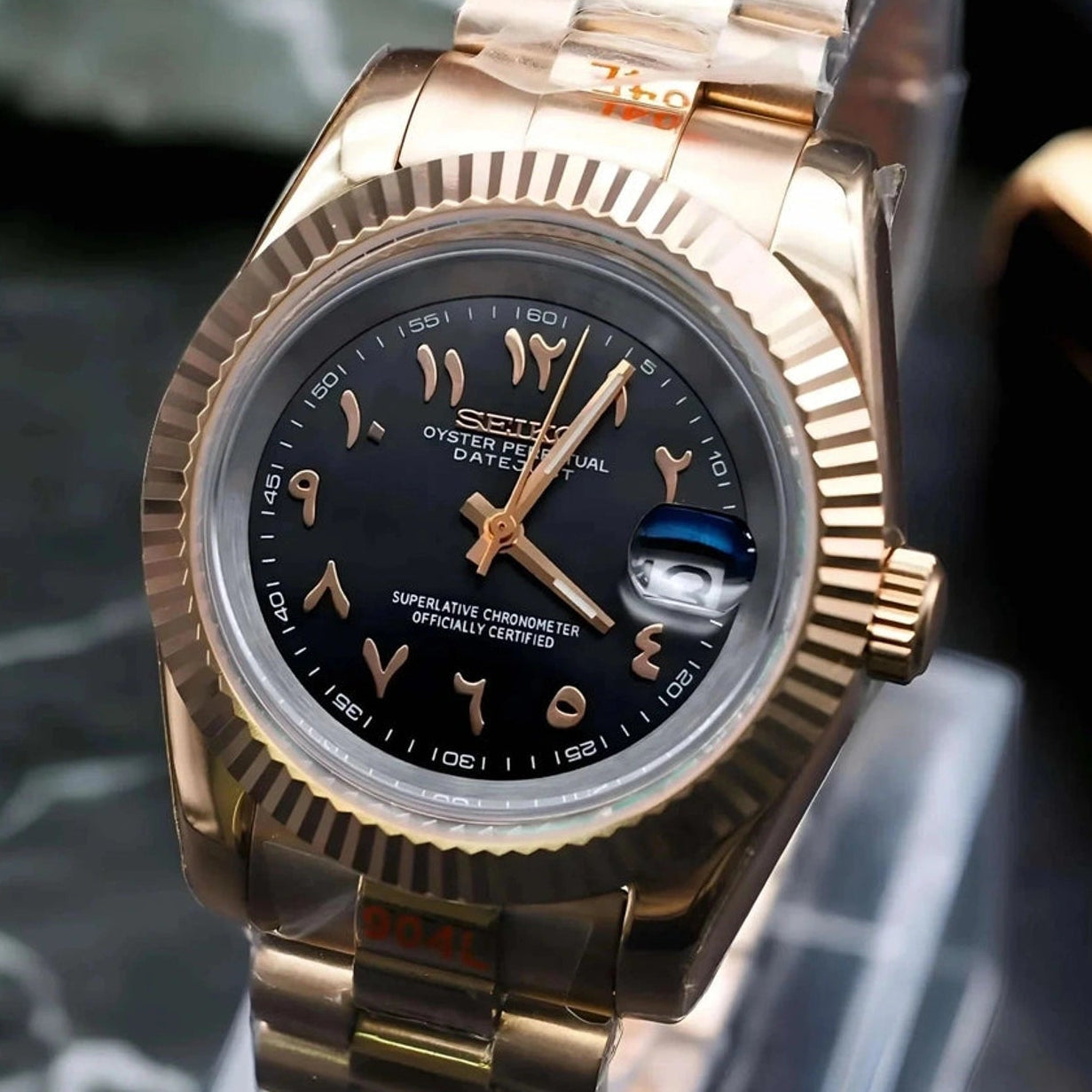 Black Rose Gold Dial with Band