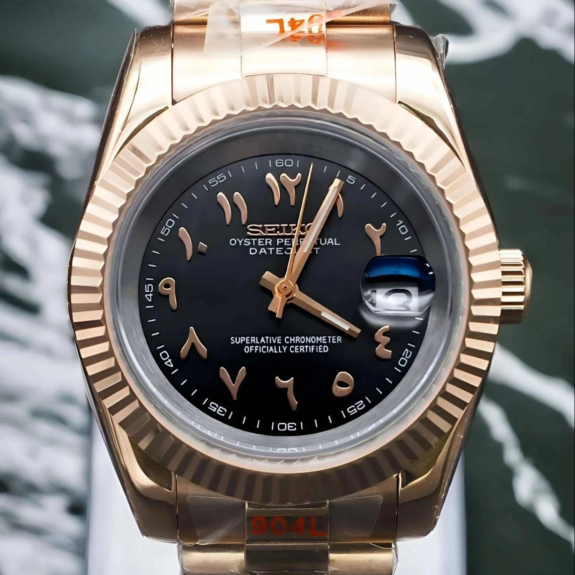 Black Rose Gold Dial with Band