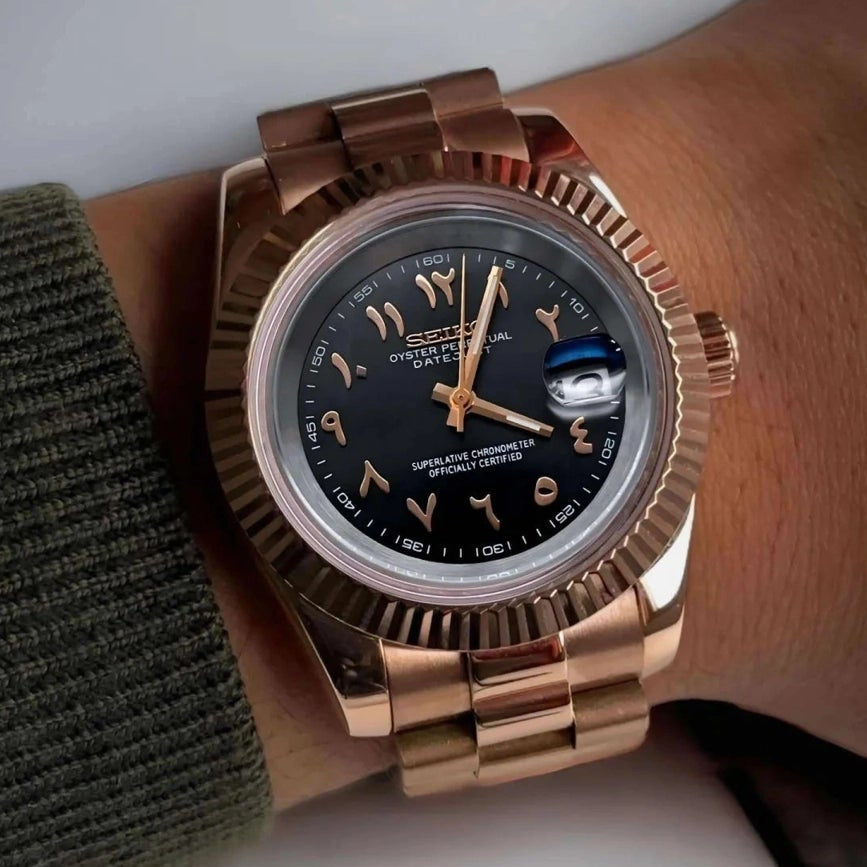 Black Rose Gold Dial with Band