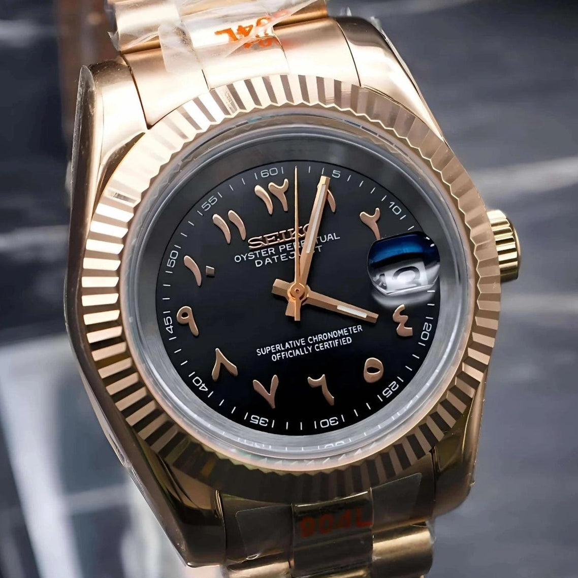 Black Rose Gold Dial with Band