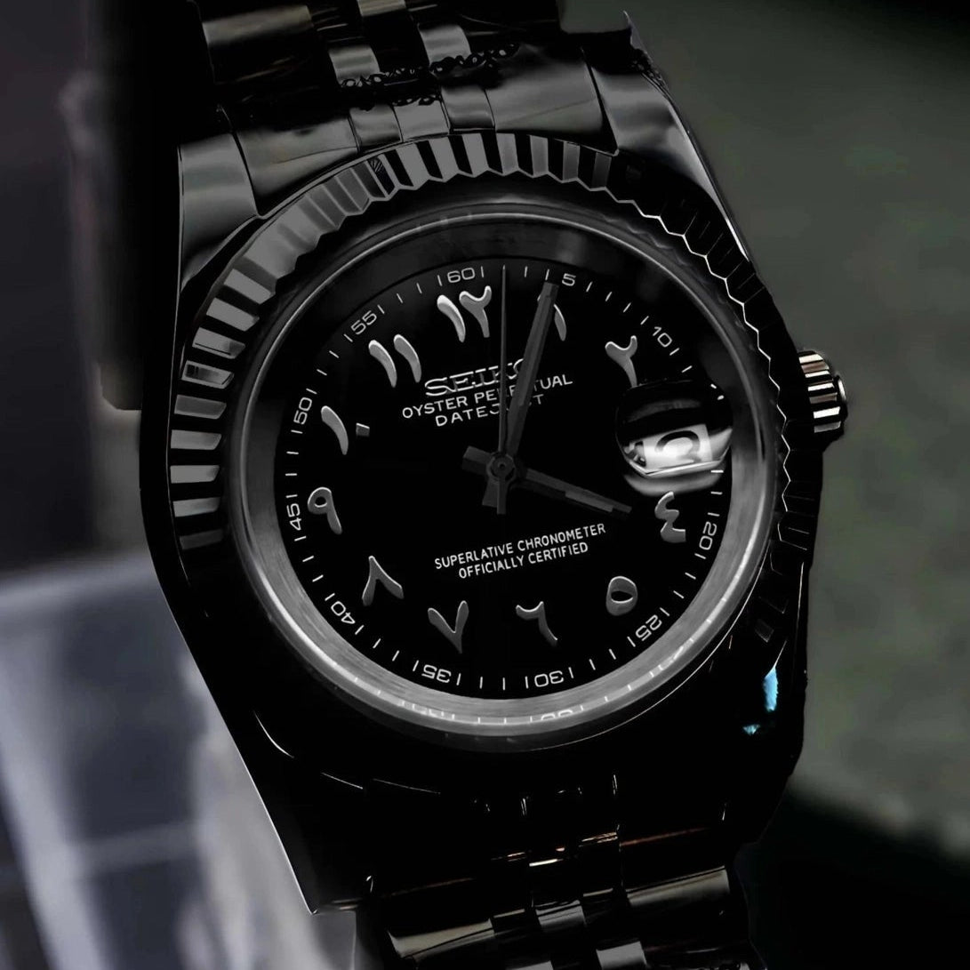 Triple Black Dial with Black Band