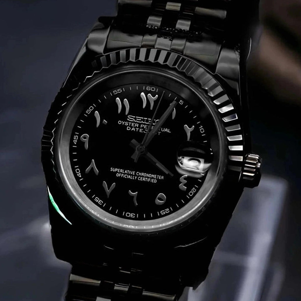Triple Black Dial with Black Band