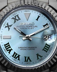 Blue dial with Silver Band