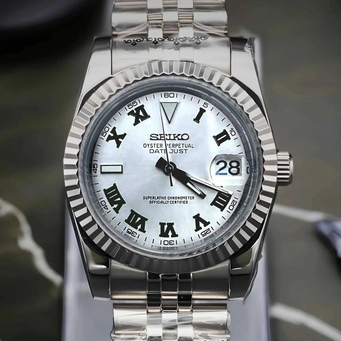 Custom Silver White DJ Watch Mod | Style Automatic Timepiece