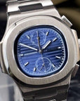 Blue dial with SIlver band