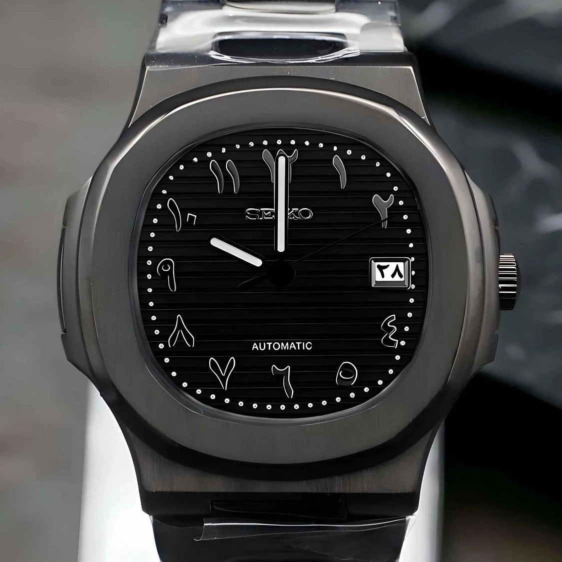 Arabic Black Dial with Black Band