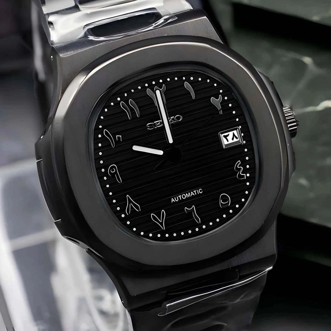 Arabic Black Dial with Black Band