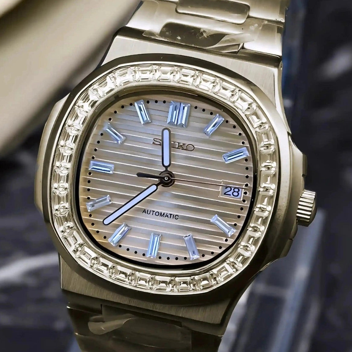 Gold Baguette dial with Gold Band