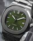 Olive Green dial with silver band