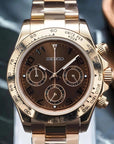 Chocolate brown dial with rose gold luxury watch