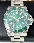 Custom Hulk Max Sub | Stainless Steel Sport Watch | Sapphire Crystal | Oyst Steel Bracelet | Green Ceramic Bezel | Mod