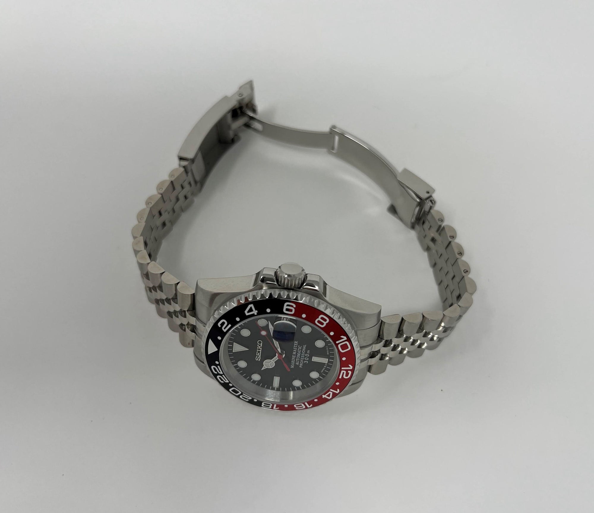 Seiko Coke - Stainless Steel Sport Watch | Custom Mod | Seiko Mod | Men&#39;s Watch | GMT | Watch Mod | Submariner | NH35 | Sapphire Crystal