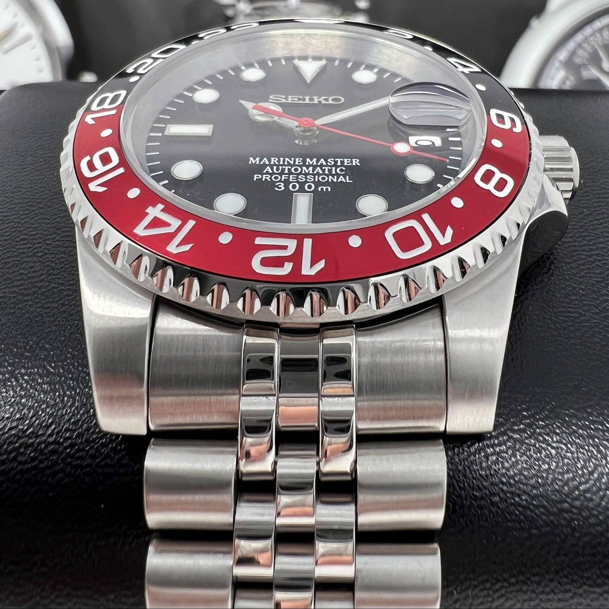 Seiko Coke - Stainless Steel Sport Watch | Custom Mod | Seiko Mod | Men's Watch | GMT | Watch Mod | Submariner | NH35 | Sapphire Crystal