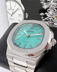 Seiko Nautilus - Rare Aqua Tiffany Blue - Patek Stainless Steel Silver - Embossed Dial