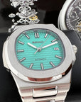 Seiko Nautilus - Rare Aqua Tiffany Blue - Patek Stainless Steel Silver - Embossed Dial