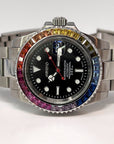 Seiko Rainbow 2023 | Stainless Steel with Sapphire Crystal | Oyster Steel Bracelet with Rainbow Jewel Bezel | Bust Down | Watch Mod | Bling