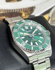 Seiko Hulk Max Submariner - Stainless Steel with Sapphire Crystal, Oyster Steel Bracelet with Green Ceramic Bezel - Ready to Ship!