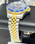 Seiko Sunburst Blue - Two Tone Bluesy on Jubilee , Sapphire Crystal with Ceramic Bezel - Ready to Ship!
