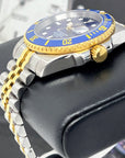Seiko Sunburst Blue - Two Tone Bluesy on Jubilee , Sapphire Crystal with Ceramic Bezel - Ready to Ship!