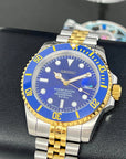 Seiko Sunburst Blue - Two Tone Bluesy on Jubilee , Sapphire Crystal with Ceramic Bezel - Ready to Ship!