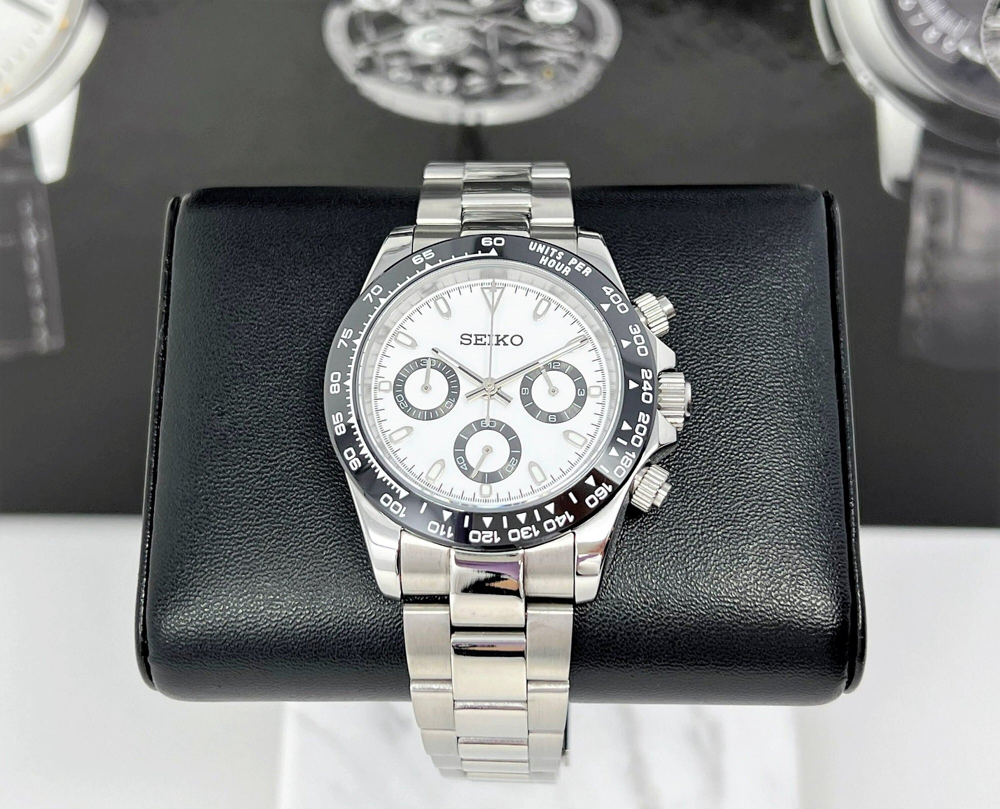 Seiko Daytona 40mm | Panda Dial | Stainless Steel | Seiktona Seikotona | Chronograph | Chrono | Stopwatch | Steel Sport Watch | VK63 Quartz