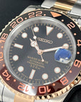 Seiko Rootbeer Two Tone GMT - Stainless Steel Sport Watch - Seiko Mod - Custom Sub - Oyster Bracelet - Perpetual Date - 20mm - Submariner
