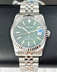 Seiko Palm Green Datejust 36 / 39mm | Fluted Bezel | Stainless Steel Jubilee | Date | NH35 | Seiko Mod | Watch Mod | Custom Watch Mod