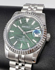 Seiko Palm Green Datejust 36 / 39mm | Fluted Bezel | Stainless Steel Jubilee | Date | NH35 | Seiko Mod | Watch Mod | Custom Watch Mod