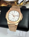 Seikonaut - White on Rose Gold - Modern Automatic Watch with Sapphire Crystal