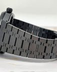 Seikoak Skeleton Watch | Blacked Out See Through Open Heart | Skeleton Watch Movement | Black Wristwatch | Mens Watch | Christmas | Gift