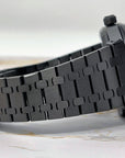 Seikoak Skeleton Watch | Blacked Out See Through Open Heart | Skeleton Watch Movement | Black Wristwatch | Mens Watch | Christmas | Gift