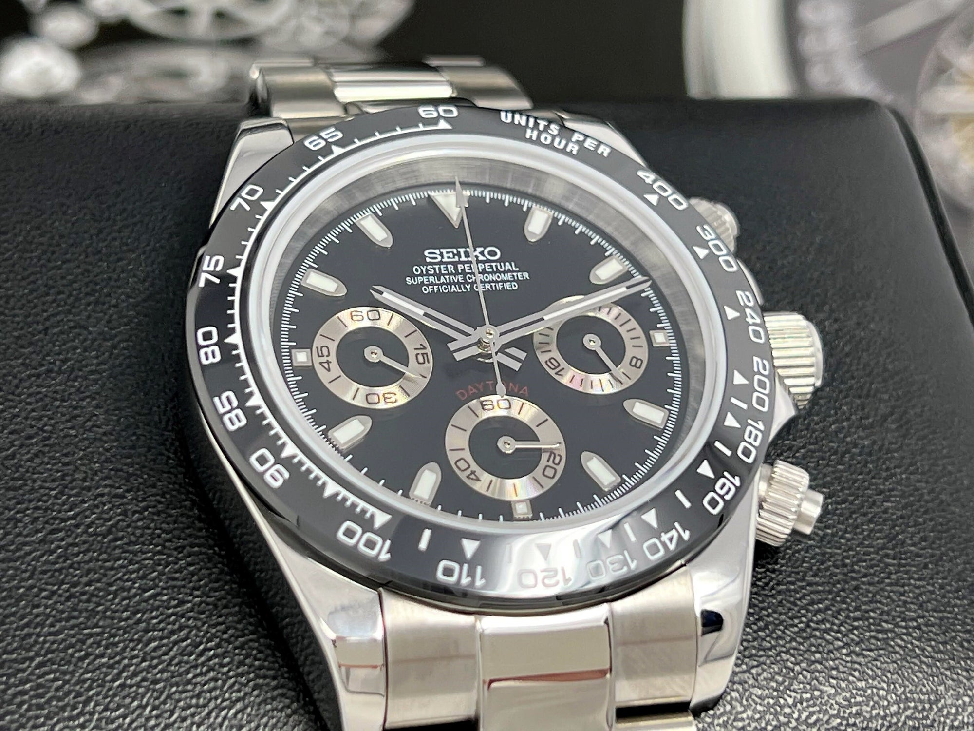 Seiko Daytona 2023 - Luxury Black Chronograph | Chrono | Wristwatch | Mens Watch | Sport Watch | VK63 | Quartz Watch | Cosmograph Automatic