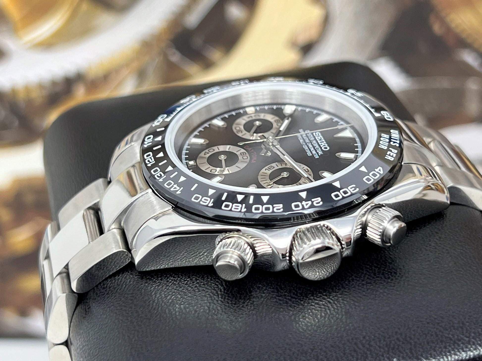Seiko Daytona 2023 - Luxury Black Chronograph Chrono | – Watches by Andrew