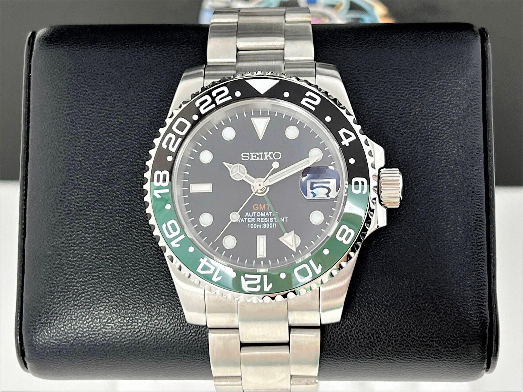 Seiko Sprite - True GMT 4 Hand | NH34 Automatic | Green and Black | 40mm Stainless Steel | Mechanical | Riddler | Joker | Master II |
