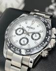 Seiko Daytona 40mm | Panda Dial | Stainless Steel | Seiktona Seikotona | Chronograph | Chrono | Stopwatch | Steel Sport Watch | VK63 Quartz