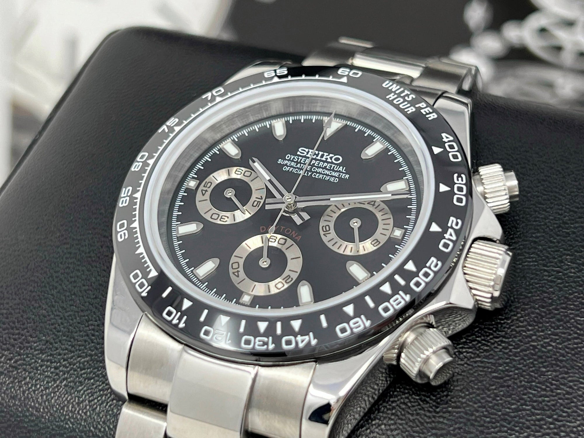 Seiko Daytona 2023 - Luxury Black Chronograph | Chrono | Wristwatch | Mens Watch | Sport Watch | VK63 | Quartz Watch | Cosmograph Automatic