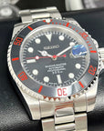 Seiko Coke Zero Submariner | Seiko Mod | Watch Mod | Custom Build Watch | Stainless Steel | Sub | Steel Sport | Black and Red | Marinemaster