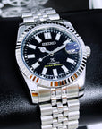 Seiko Luxury Black Datejust 36mm | Fluted Bezel | Jubilee | Date | NH35 | Seiko Mod | Watch Mod | Custom Watch | Prospex | DJ36 | Automatic